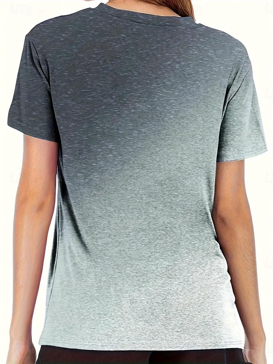 Casual Print Short Sleeve Tee