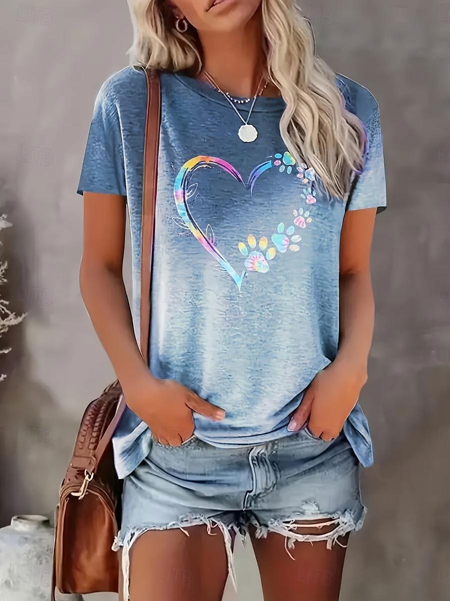 Casual Print Short Sleeve Tee
